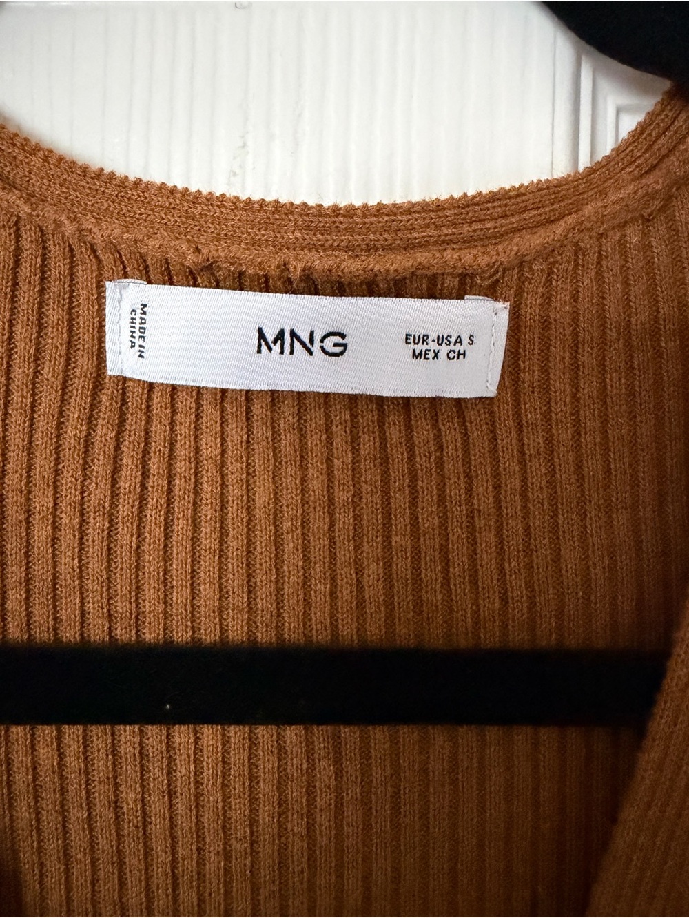 Mango Ribbed Wrap Maxi Dress - Rust - Picture 3 of 7